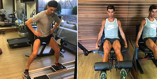Ronaldo khổ luyện hàng giờ trong phòng tập
