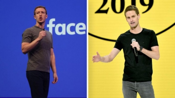 Evan Spiegel và Mark Zuckerberg