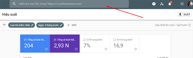 bạn có thể truy cập Google Search Console, nhập URL mới và gửi để có thể lập chỉ mục nhanh hơn.